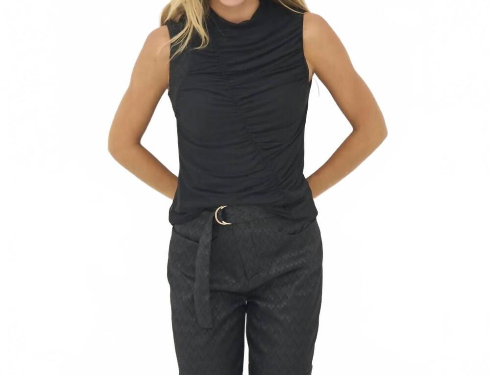 NEW NU DENMARK beth long top in black